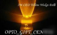 10PCS 194/168 led T10 yellow bullet shape light 12V