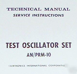 Manual for an/prm-10 test oscillator set airtronics