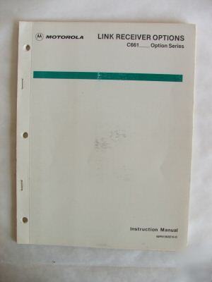 Motorola C661 link receiver option manual 68P81063E10-o