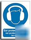 Ear protection sign-s. rigid-200X250MM(ma-023-re)