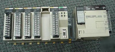 Omron C200H-BC081 cpu base unit with in/out cards& more
