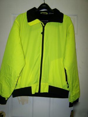 Safety jacket yellow with fleence inside s m l xl xxl