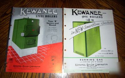 11 rare 1940-50's kewanee boiler co. catalogs, colorful