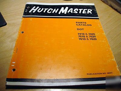 Hutch master 7410 7420 7510 7520 7610 7620 disk manual