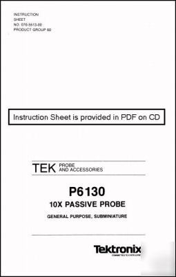 Tek P6130 probe instruction sheet 070-5513-00
