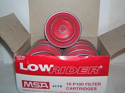 Msa low rider 10 P100 filter cartridges 815177 