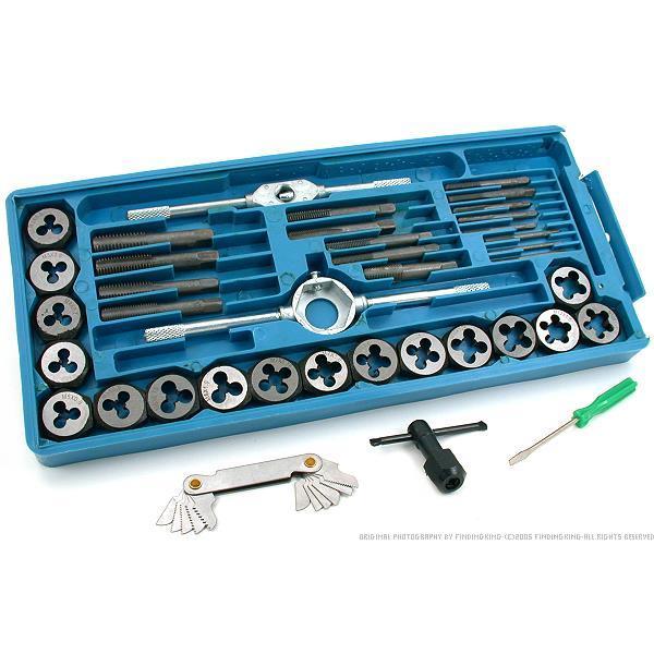 40PC metric tap & die set machinist shop thread cutting