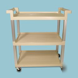 3-shelf service cart with alum. upright-rcp 9T65-71 bei