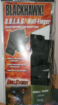 New blackhawk s.o.l.a.g half finger tactical gloves 