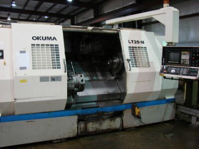Okuma LT25M 7 axis twin spindle cnc lathe with milling