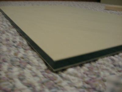 Tan green tan plastic colorcore sheet 1/2 x 16