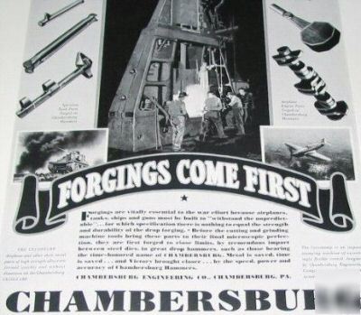 Chambersburg presses-hammers-cecostamps WW2-6 1940S ads