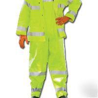 High visibility class 3 safety rain bib overall 4 sizes