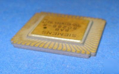 New SAB80286-r siemens vintage rare plcc cpu gold 80286