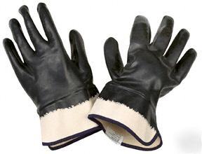 Heavy duty latex dipped gloves