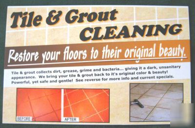 Tile & grout cleaning - oversized marketing postcards