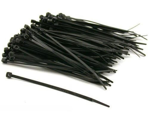 100 uv black mini nylon cable ties 4