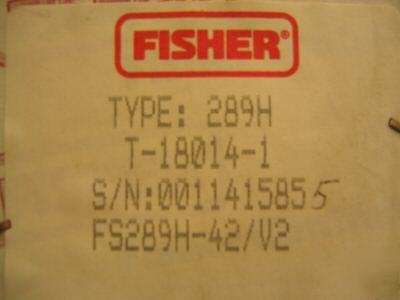New fisher controls relief valve 289SERIES, 289H, 