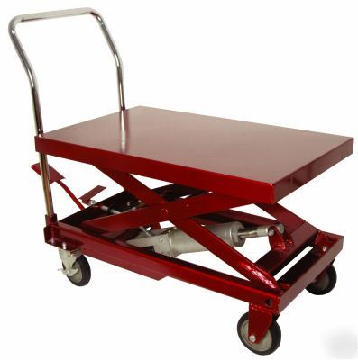 3437 - 500 lb hydraulic lift table cart