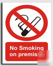 No smoking on prem.sign-s rigid-300X400MM(pr-029-rm)