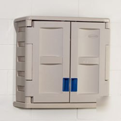 Wise wall hung utility garage storage cabinet 2 door be