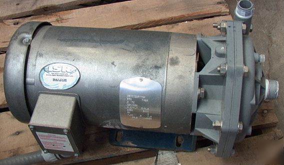 Pvc centrifugal pump pp 88014 with baldor ~1.2HP invert