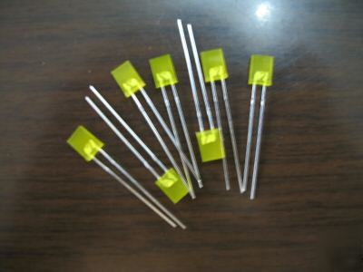 50PCS of 2X5X7MM rectangular yellow led 