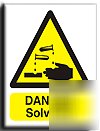 Danger solvents sign-s. rigid-200X250MM(wa-017-re)