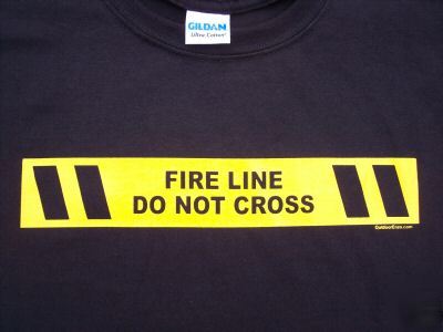 Firefighter emt paramedic ems fire line shirt - xl