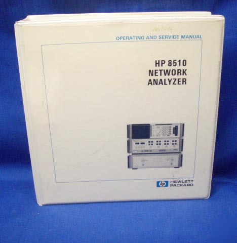 Hp 8510 network analyzer op & service manual