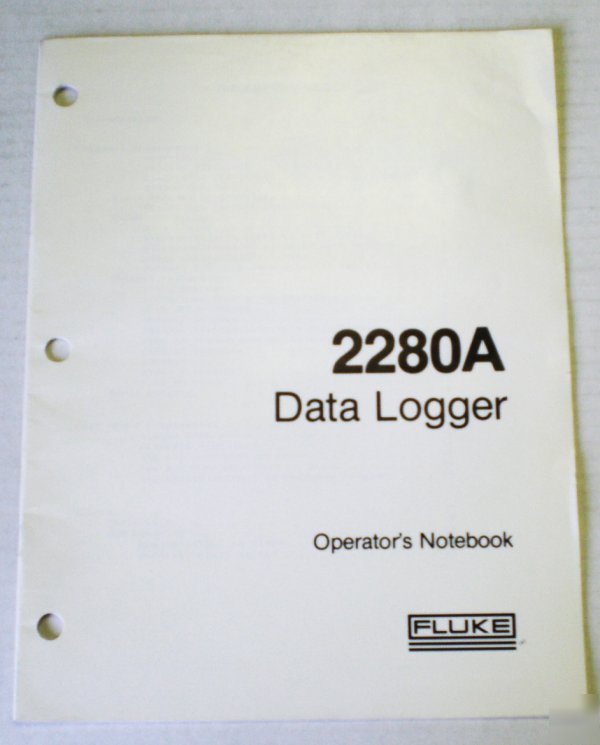 Fluke 2280A data logger operators notebook - $5 ship 