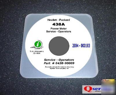 Hp 438A power meter service - operators manuals 