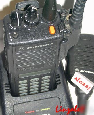 Motorola MT2000 vhf port radio 160 ch a-7 dtmf key xlnt