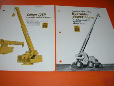 1966-68 galion crane boom and motor grader catalogs