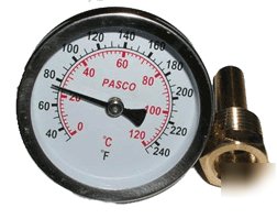 Biodiesel thermometer ~ dial type bio diesel temp gauge