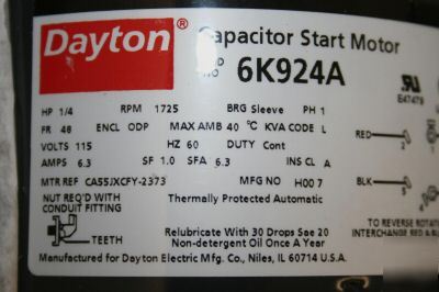 Dayton capacitor start motor great deal 
