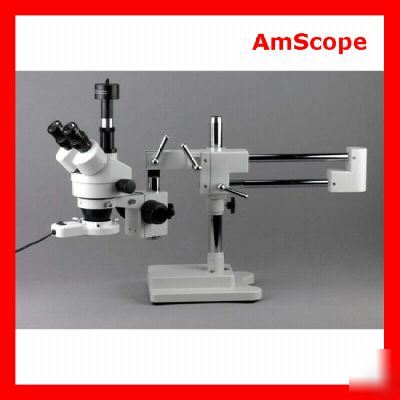  3.0MP USB2 camera + trinocular 3.5-90X boom microscope