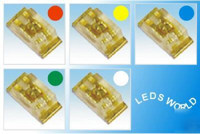 40 each of 0603 smd red,yellow,blue,green,white leds
