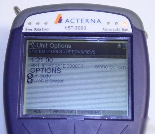 Acterna hst-3000 adslr / shdsl handheld services tester