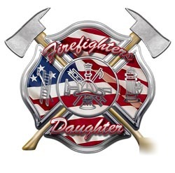 Firefighters daughter decal reflective 4