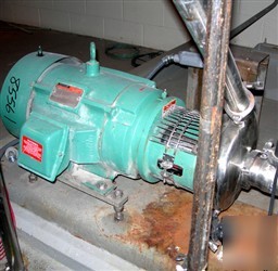 Used: tri clover centrifugal pump, model C328MDG2STS, 3