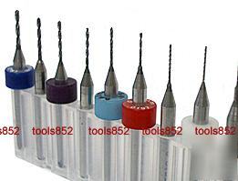 10PCS solid carbide micro drill set 0.3 - 1.1MM dremel