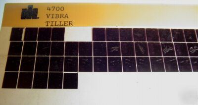 Ih 4700 vibra tiller parts book catalog microfiche