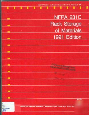 Nfpa 231C rack storage of materials, fire safety