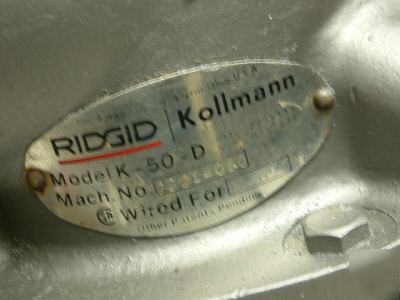 Ridgid model k-50 pipe drain cleaner with two drums