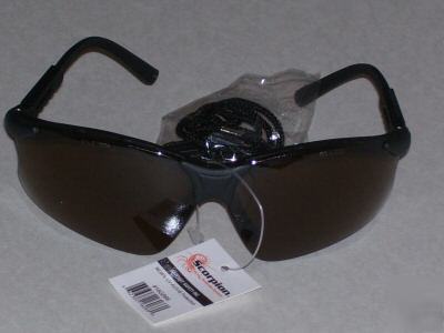 Scorpion safety glasses mocha lens - black frame