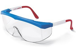 Stratos safety glasses patriot frame clear lens