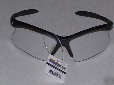 Cobra safety glasses clear lens - black frame