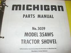Michigan 35A ws tractor shovel parts manual