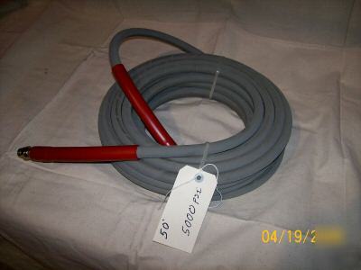 New 50' gray 5000PSI pressure washer hose